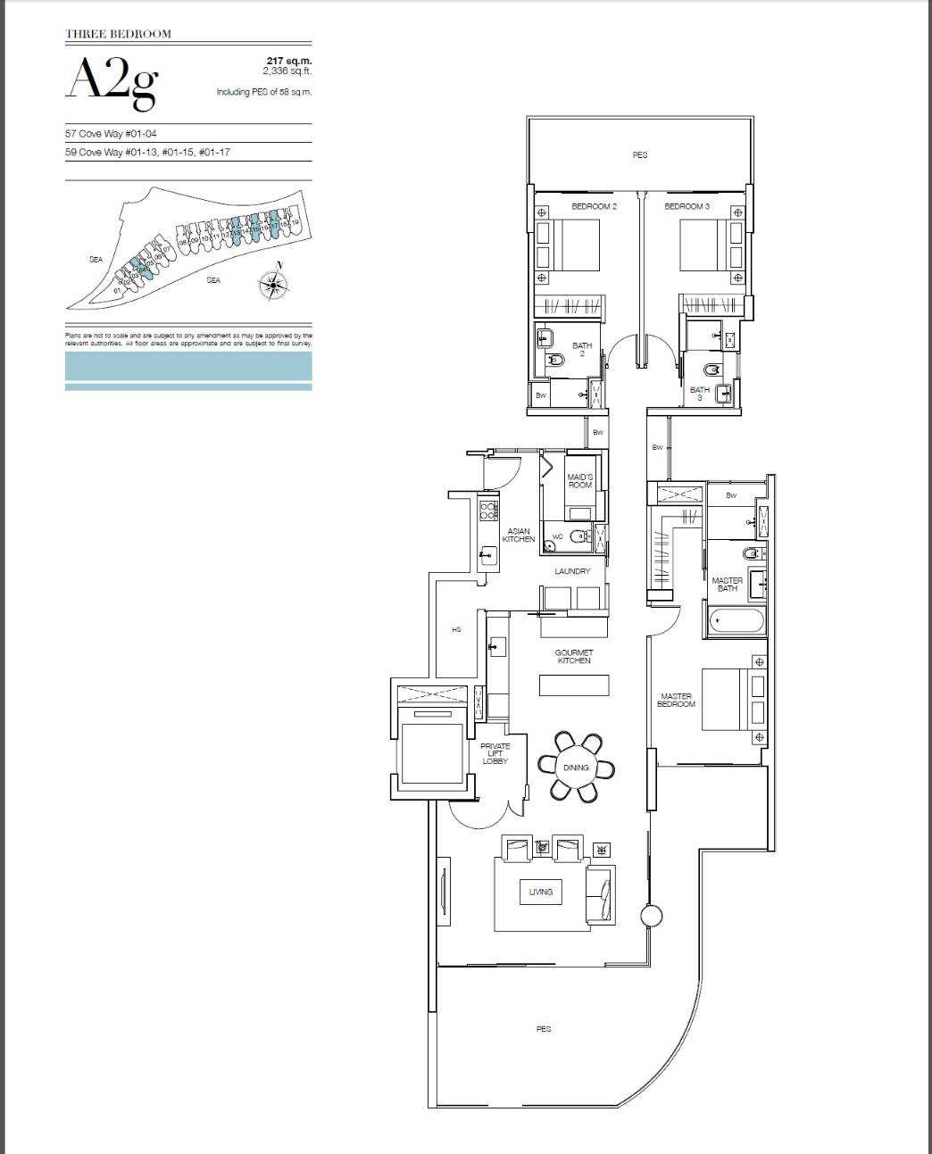 Seascape @ Sentosa 3 Bedroom Floor Plan 4